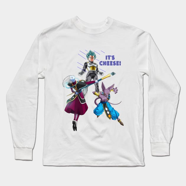 Vegeta Movie Quote "It's Cheese!" Long Sleeve T-Shirt by phxaz